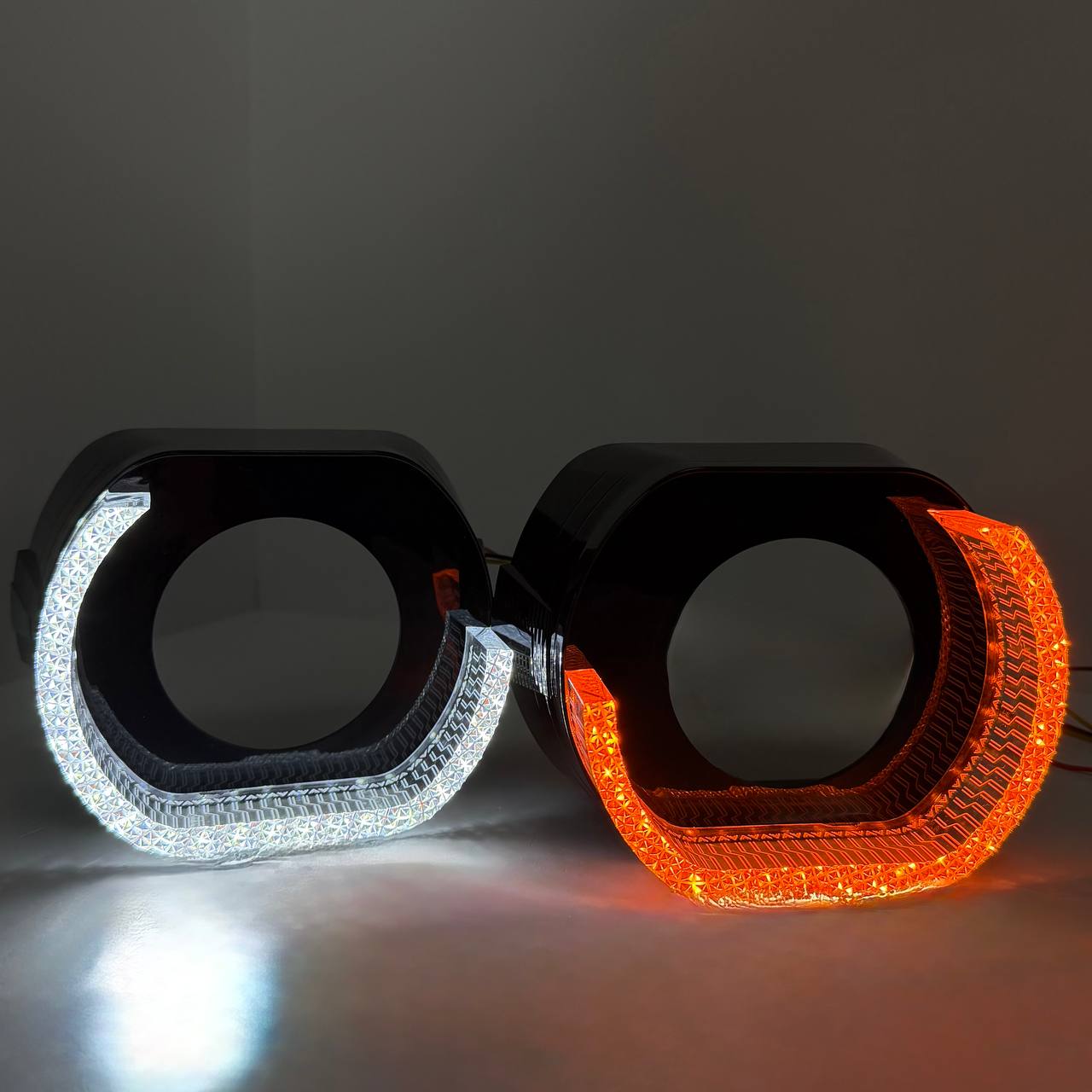 Маска для линзы 3′ "Black Square" 038 Ходовой огонь+поворот — изображение 2