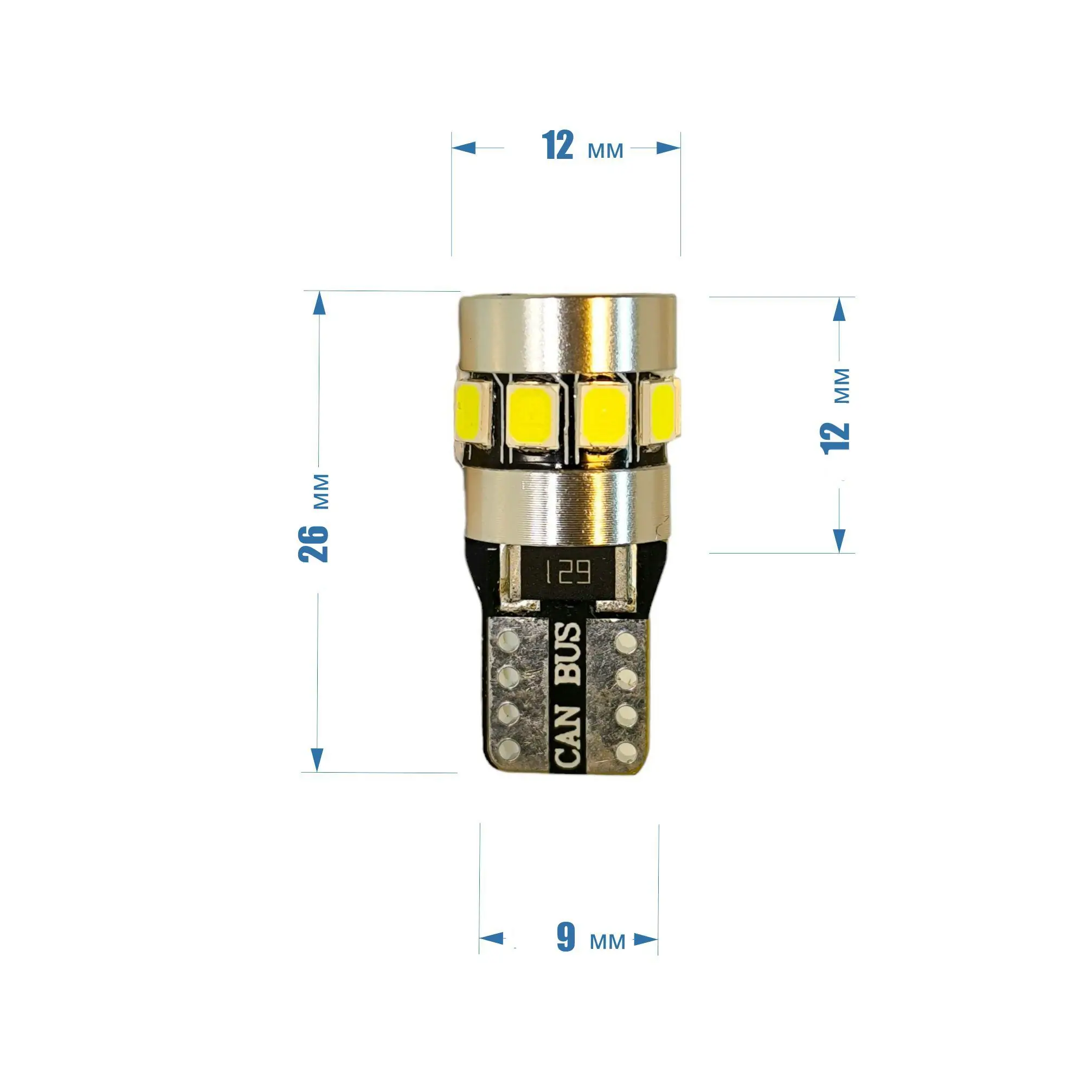 Светодиод T10 4014-24SMD CANBUS "Круглый" — изображение 2